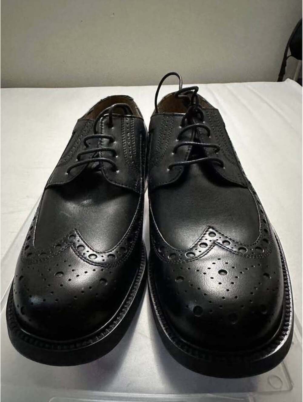 Clarks  Mens Black Wingtip Brogue Dress Shoes Brand New Mens Size 8.5 $100
